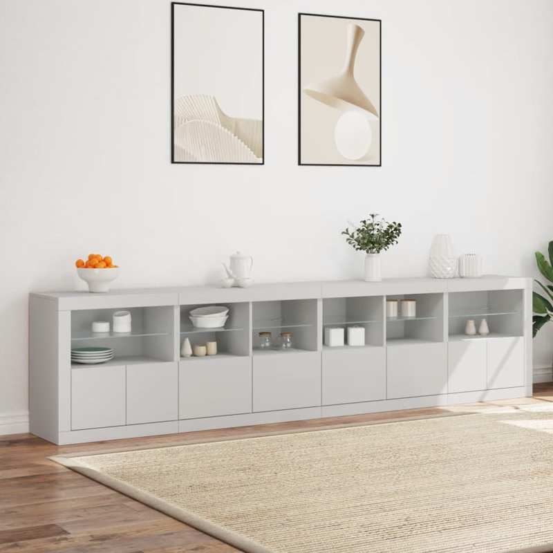 Basilotto 283cm Sideboard, White