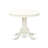 3 Piece Dinette Set Consists of a Round Kitchen Table with Pedestal and 2 Upholstered Parson Chairs, linen white-2039160863