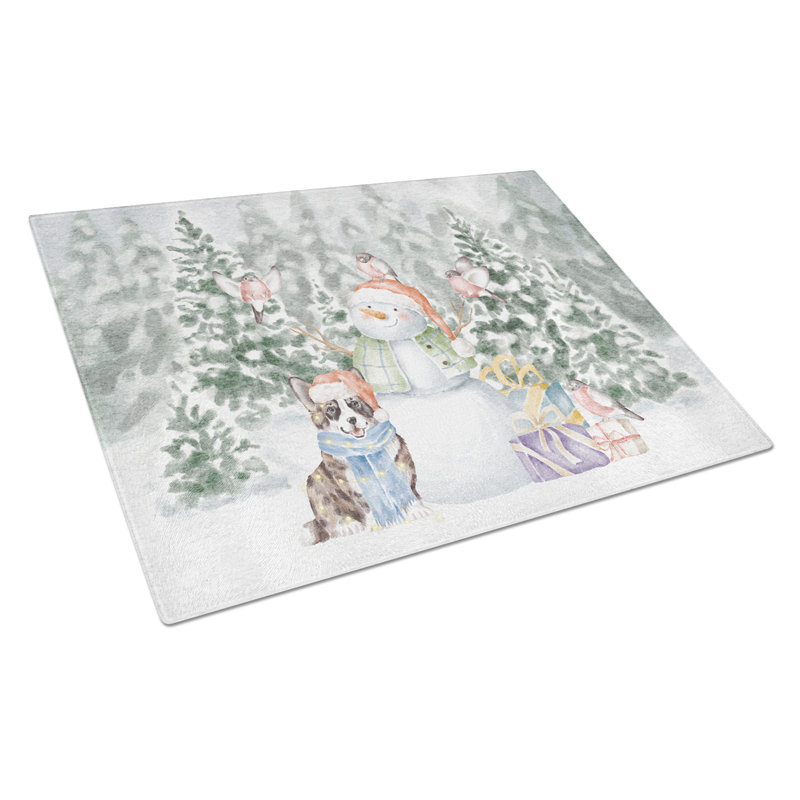 Corgi Blue Merle and Tan Points With Christmas Presents