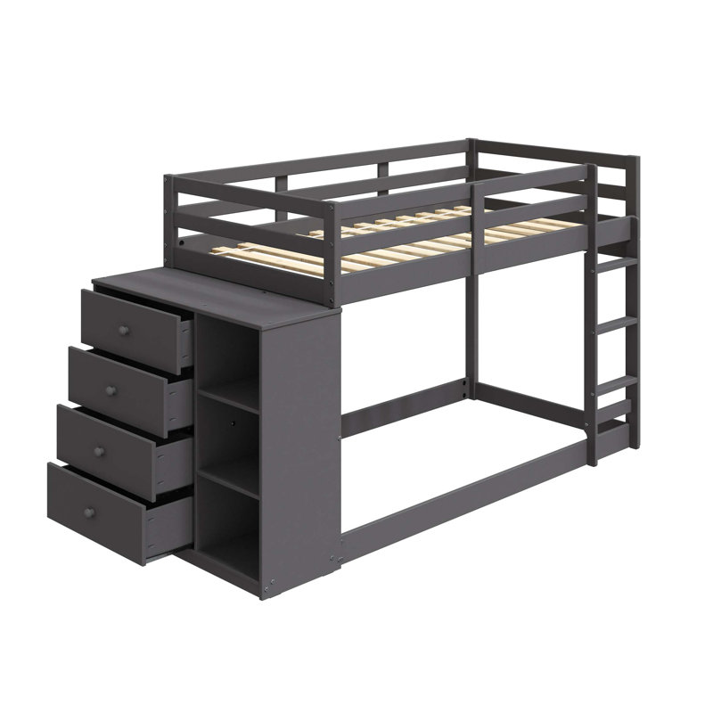Gaston Bunk Bed W 4 Drawers & 3 Compartments