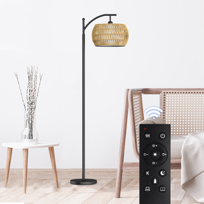Lampe sur pied mate 62,5 po Kenerie, Noir
