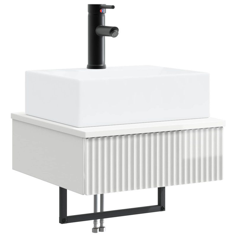 400 mm Bathroom Vanity, High Gloss White