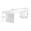 Bureau rectangulaire noir en bois massif + fer avec 3 tiroirs-1357029307