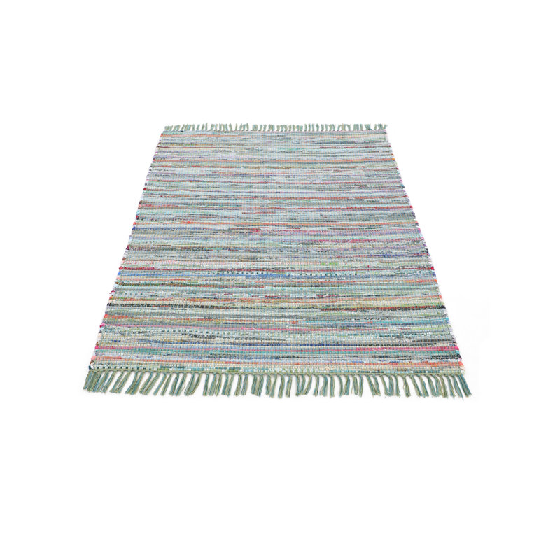 Chindi Hand Woven Kilim Green Rug, Rectangle 200 x 290cm