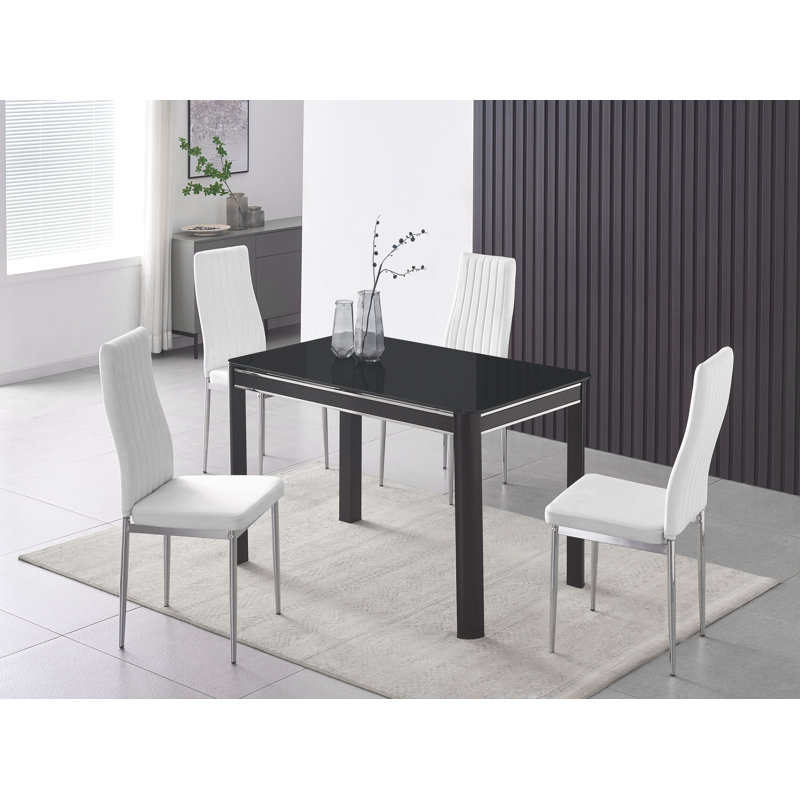 Nicara 4 - Person Dining Set, White