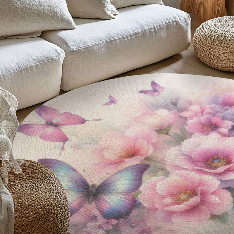 Tapis tressé Petal Wings, Rond 5 pi
