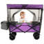 Chariot pliable de 480 lb avec auvent, poussette de chariot avec roues tout-terrain de 7 po, chariot pliable léger, grande capacité pour le camping, le magasinage, les sports et le jardin, mauve avec moustiquaire
