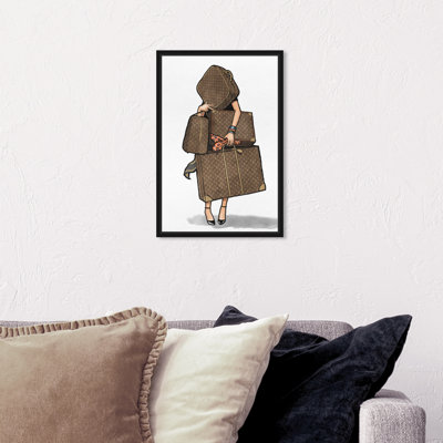 " Bags, Bags, Bags- Orange I " Painting Print