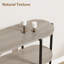 Console industrielle moderne à 3 niveaux avec tablettes ouvertes - Table d'appoint peu encombrante pour le vestibule, le salon ou le couloir - Structure en métal durable - Solution de rangement élégante - Gris-1707457360-1707457372-1707457363