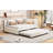 Upholstered Daybed with 2 Storage Drawers Sofa Bed Frame No Box Spring Needed, Linen Fabric-262087138-262087140