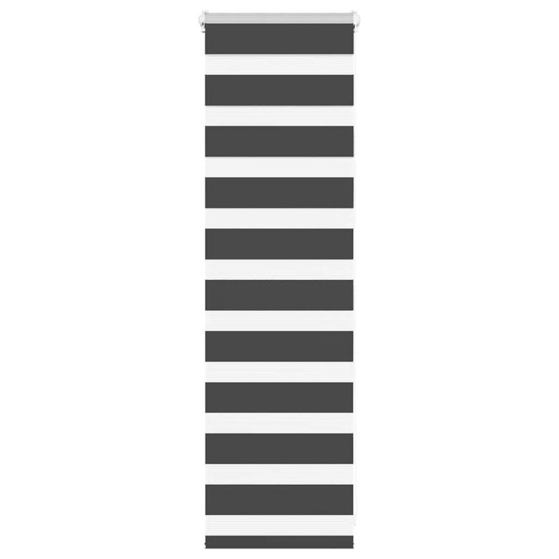 George Oliver Zebra Blind Polyester, Black, 40cmW x 100cmL