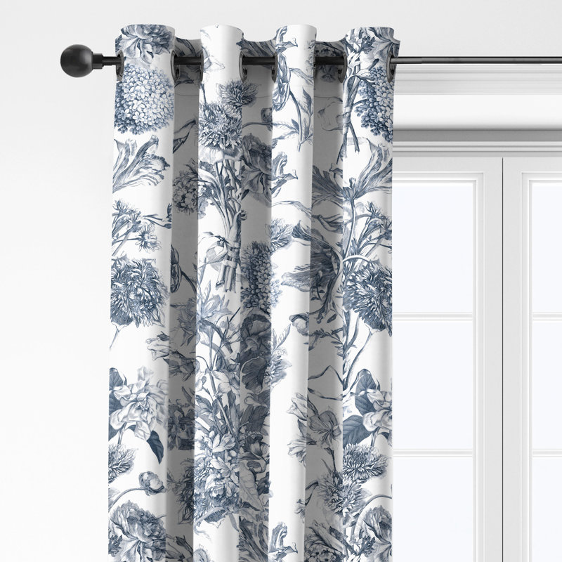 Ensemble de 2 rideaux en coton blanc avec œillets Alexandria, L 50 po x L 36 po