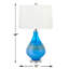 Lampe de table bleu 26 "