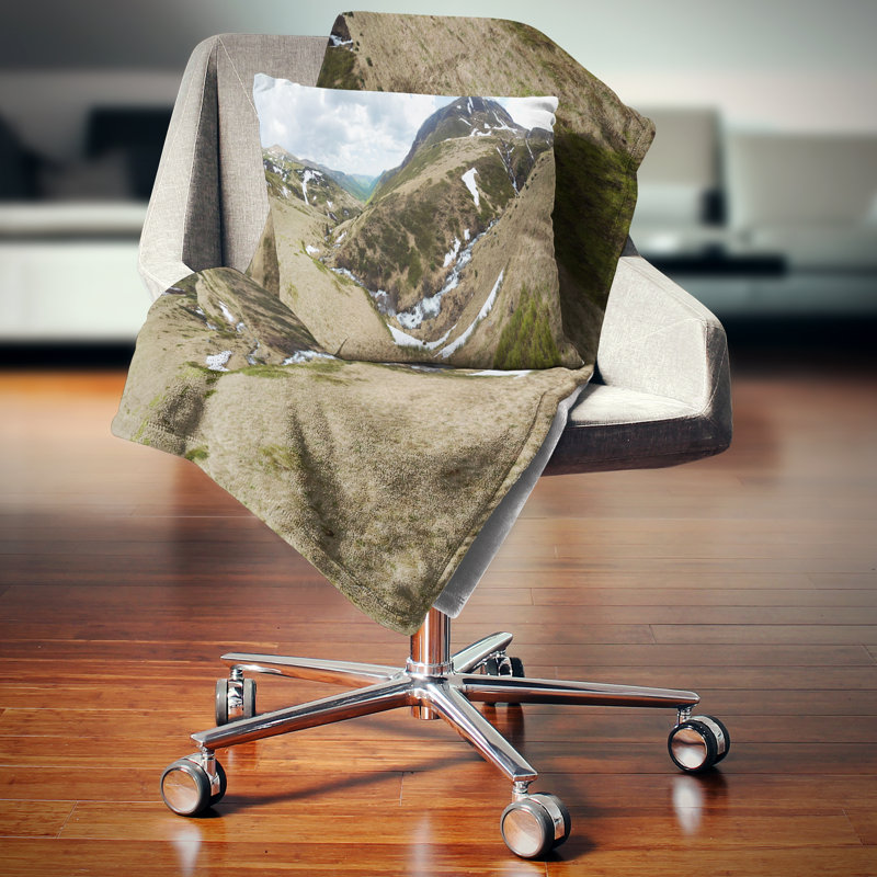 Coussin à imprimé paysage paysage sauvage Sprint Mountain, 18 po x 18 po, Coussin décoratif