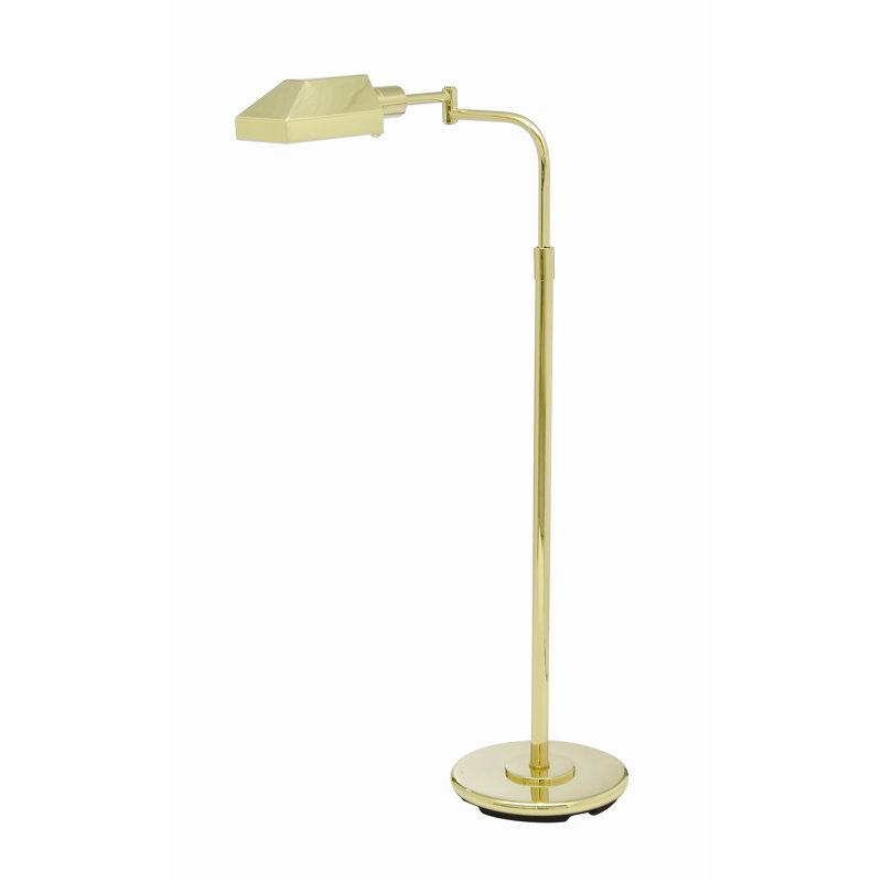 Home Office Task Floor Lamp, Polished Brass