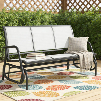Patio Glider Bench with Smooth Gliding Motion