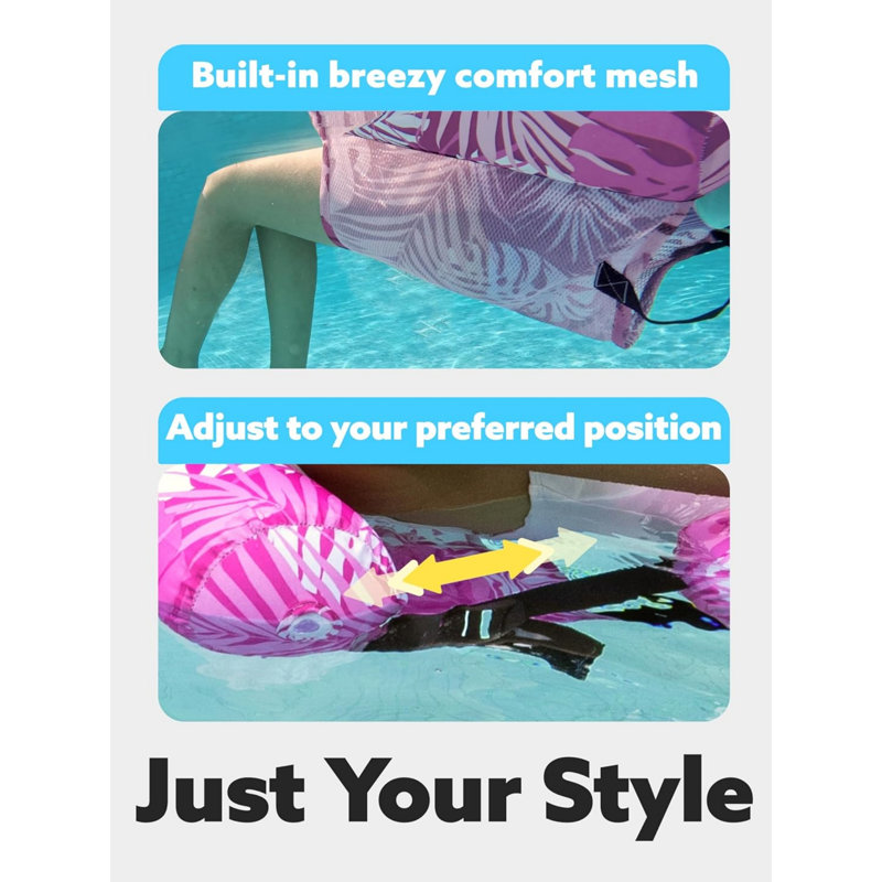 Inflatable Pool Floats Adult,2 Packs Floating Chairs, Champagne/Pink