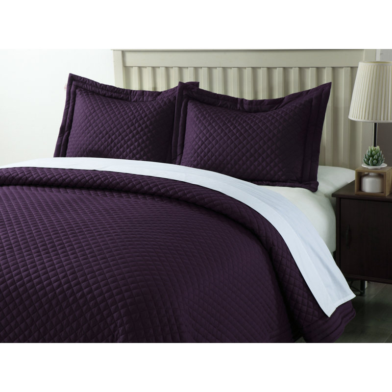  Courtepointe simple en microfibre traditionnelle, Courtepointe simple, Figue
