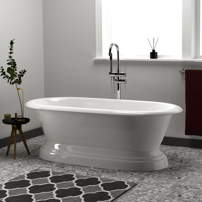 Duet 67.75 " L x 31 " W Freestanding and Mounting / Installation Required Soaking Cast Iron Bathtub