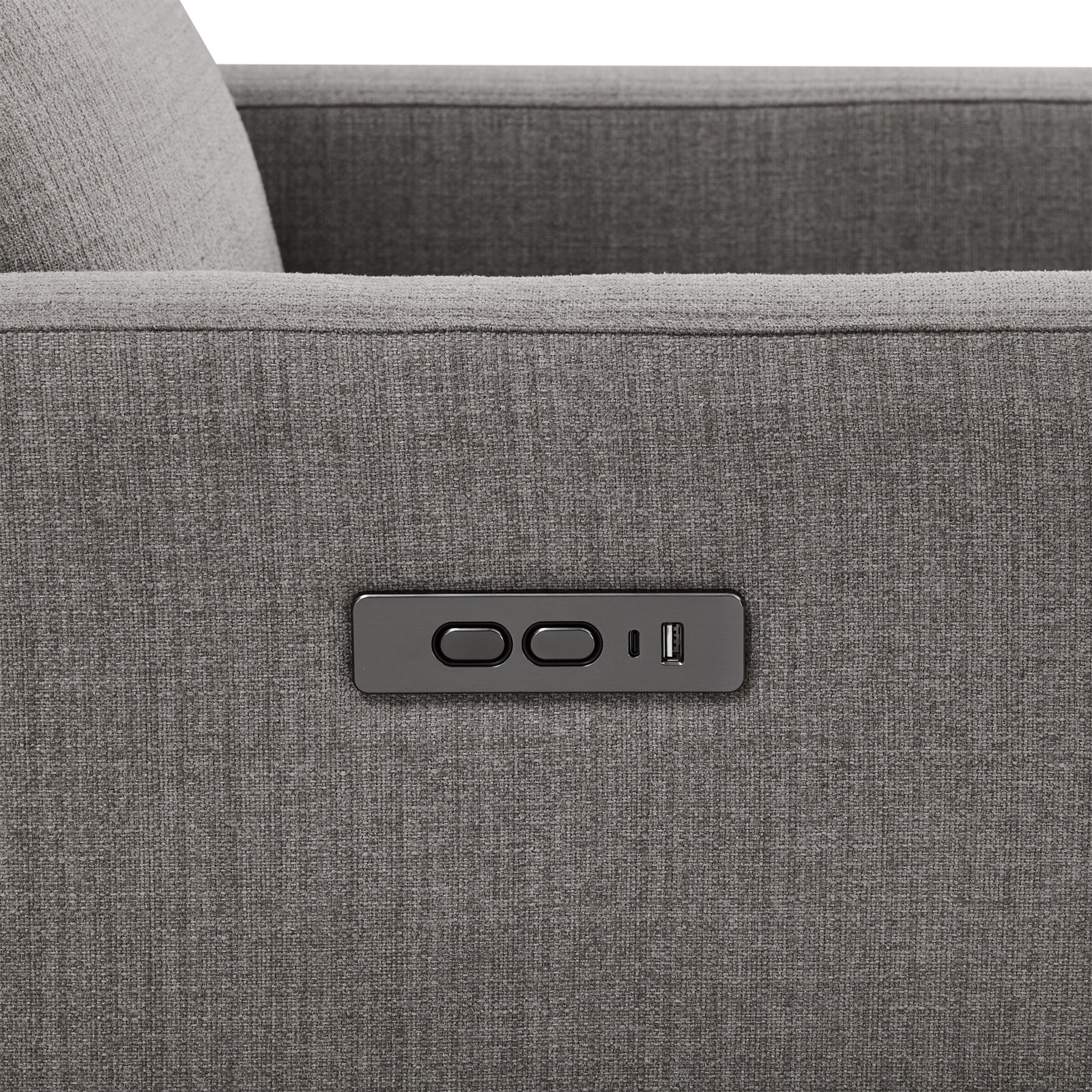 31" Linen Power Recliner, Gray Linen