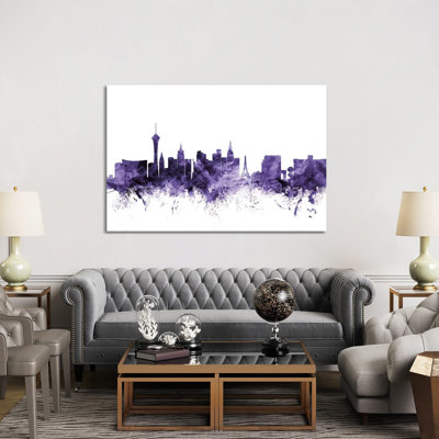 Las Vegas, Nevada Skyline by Michael Tompsett - Wrapped Canvas Painting