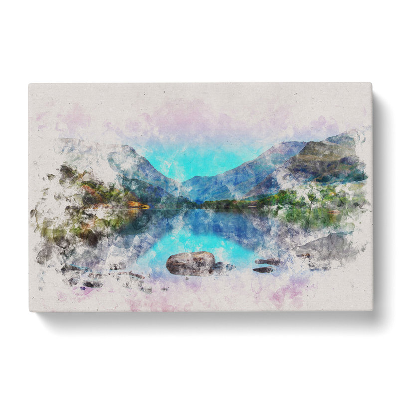 Padarn Lake In Snowdonia Wales - Wrapped Canvas, 35cm H x 50cm W x 3cm D