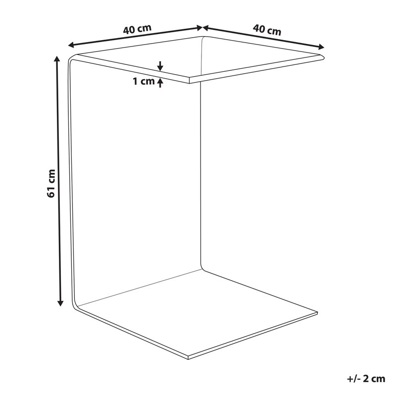 Paseo Glass Top C Table End Table