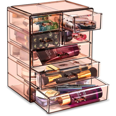 Rangement à 7 tiroirs pour maquillage et bijoux