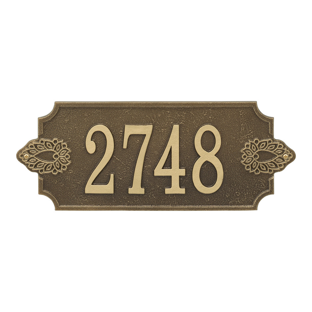 Sofia 1-Line Personalized Wall Address Plaque Whitehall Products Background Color/ Letter 