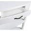 Table de coin à 3 niveaux blanc laiteux, 33,8 po, pieds en bois massif pour un soutien durable Petite table avec espaces stables - Salon, chambre, salle de bain, couloir, balcon à installation triangulaire 33,8 po