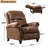 34.6" Wide Classic And Overstuffed Soft Vegan Leather Pushback Recliner With Nailhead Trim (Set Of 3)-100759607