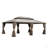 Hardtop Gazebo, Outdoor Gazebo With Galvanized Steel Double Roof, Aluminum Frame, Built-In Gutter System, Curtain And Netting, Metal Gazebo Pavilion-112604641