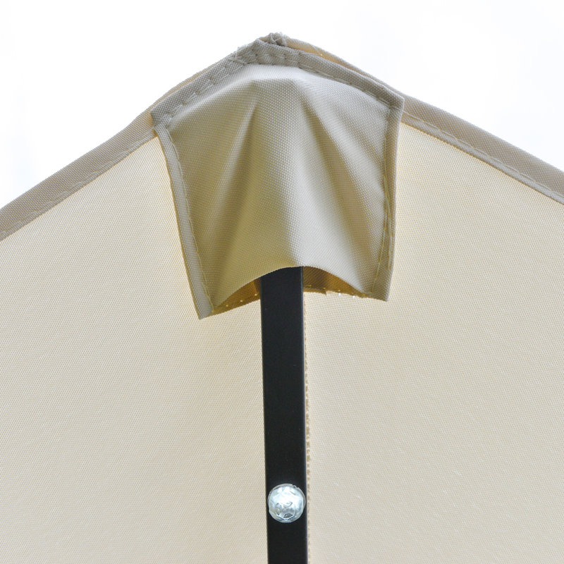 Icarus 4.4m x 2.6m Rectangular Traditional Parasol, Cream White
