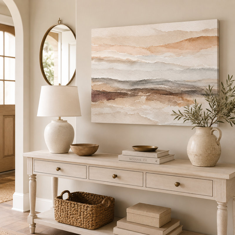 Coastal Strata, art mural sur toile tendue, H 12 po x l 16 po x P 1 po