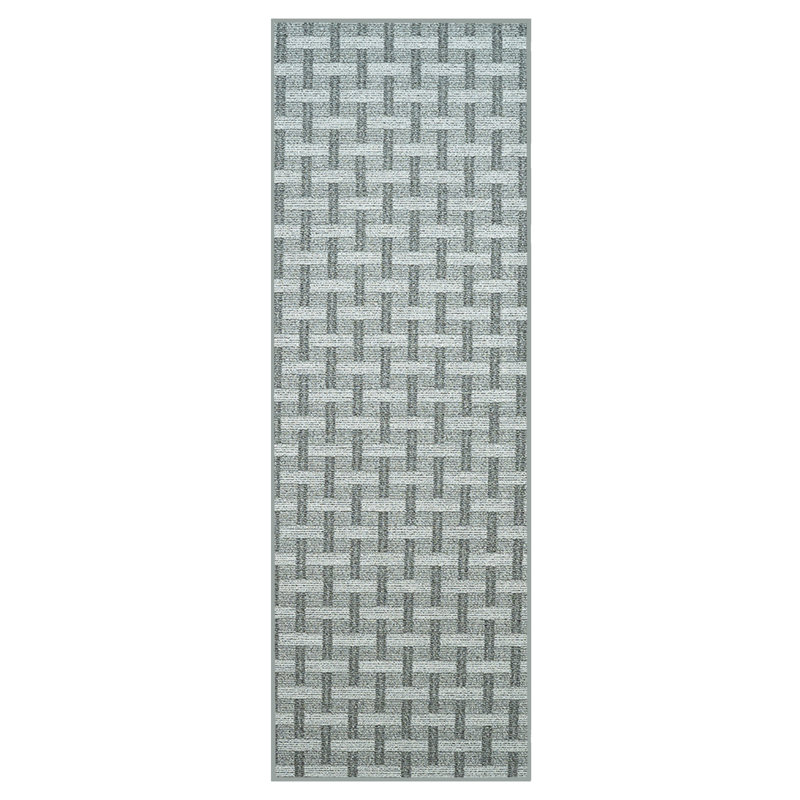 Tapis d'intérieur / extérieur de couleur commerciale Dareus - Gris, Tapis de couloir 3 pi x 16 pi
