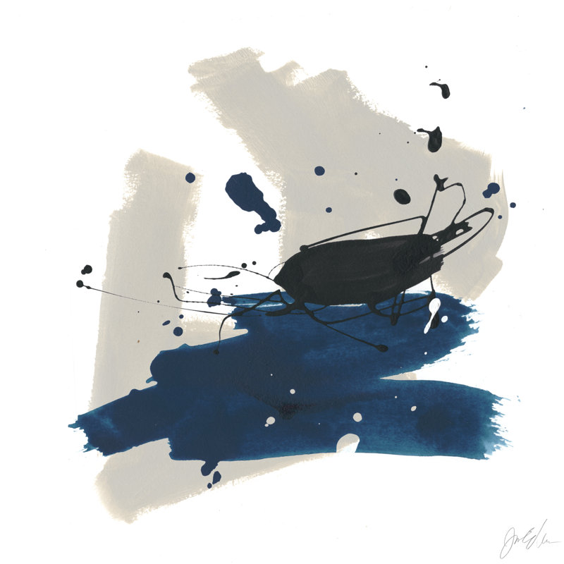 Kanji IX by June Erica Vess - Wrapped Canvas Painting, 30cm H x 30cm W x 3.8cm D