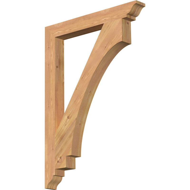 Support impérial traditionnel, 42" H x 3.5" W x 30" D, Cèdre rouge de l'Ouest (lisse)