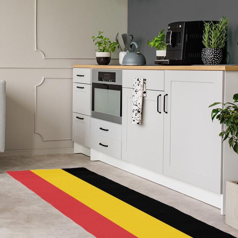 Tapis de zone rouge/jaune, Tapis de couloir 2 pi 6 po x 8 pi