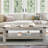 Damika Rectangular Coffee Table with 2-Tier Storage and Rustic Oak-488101278