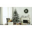 Arbre de Noël artificiel 6 pi 6 pi, arbre de Noël articulé floqué avec 795 pointes, base en acier, ouverture automatique, vert-121053990-121053989