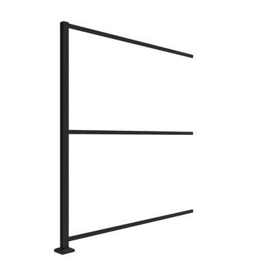 Freestyle Black Aluminum Post Kit / System