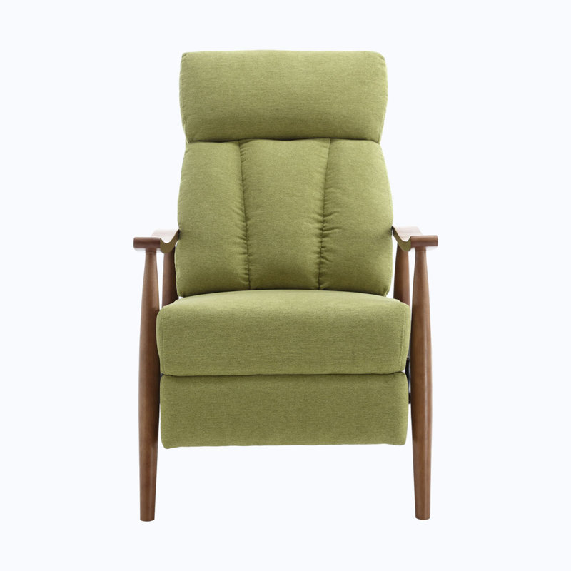 Bamber Upholstered Recliner, Olive Green Linen