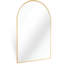 Miroir de salle de bain mural 24 po x 32 po, cadre en aluminium brossé, caractéristiques, feuille de route d'installation rapide, pouces crochets en alliage, processus simplifié pour tous