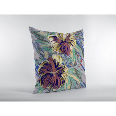 Edgware Floral Broadcloth Reversible Throw Pillow