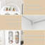 Armoire de cuisine de 73 po de hauteur avec arche en métal, armoires de rangement de style campagne moderne avec portes et tablettes réglables, bibliothèque / présentoir / armoire polyvalente avec espace de rangement ouvert pour bureau - blanc-2014398740