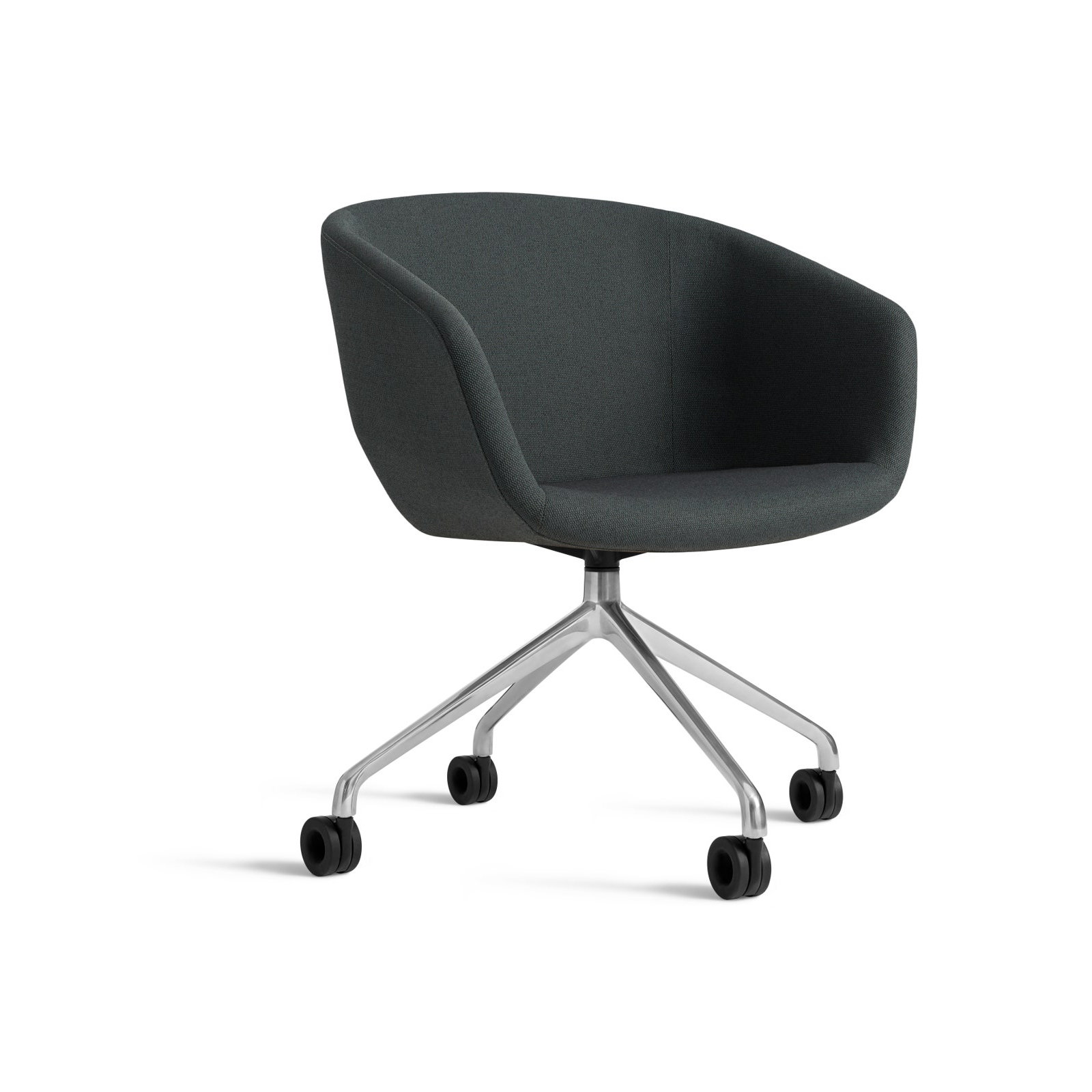 Host Task Chair Storm Velvet, Maharam Messanger in Everglade