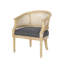 Chaise d'appoint en bois d'hévéa gris anthracite-93363569