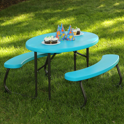 Oval 3 - Piece 2 - Person 48.3Cm L Outdoor Picnic Table