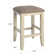 Madalina Dual-Tone Farmhouse Counter Height Dining Set - Table, Storage Unit And 2 Stools. Creamy Off White Finish
