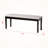 Exalt Dining Bench with Gray Fabric Upholstery & Dark Brown Finish, 18.62" H X 47.61" W X 15.9" D